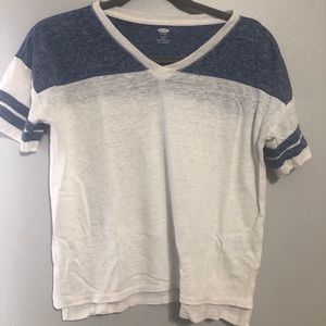 Old Navy White and Blue Top